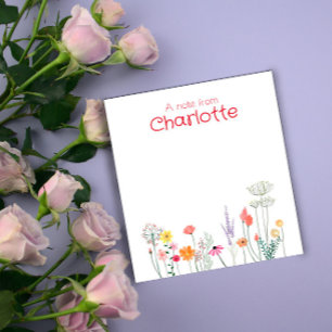 Bloc-note Boho Country Floral daisy aquarelle