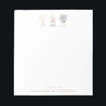 Bloc-note Boho Plante Line Art Illustration personnalisée<br><div class="desc">Boho Plante Line Art Illustration Bloc-notes personnalisé</div>