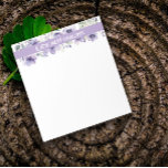 Bloc-note Boho vintage lavande fleur sauvage aquarelle<br><div class="desc">Ce bloc-notes a une belle aquarelle lavande fleur sauvage design,  ce qui le rend idéal pour fouiller votre propre papeterie. Vous pouvez ajouter votre nom pour lui donner une touche personnelle et le rendre encore plus cosy !</div>
