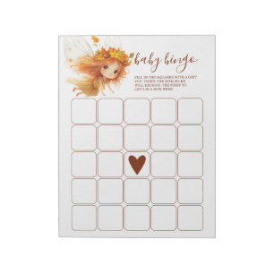 Bloc-note Bois enchanté de fée d'automne Bébé Bingo