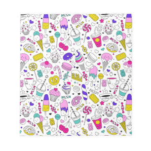 Bloc-note Bonbons colorés doux Motif
