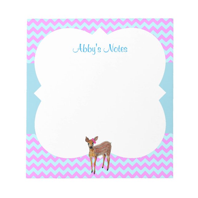 Bloc-note Bonbons en coton Chevron Deer Personnalisé (Devant)