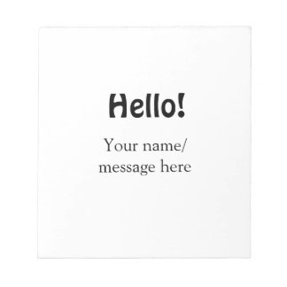 Bloc-note Bonjour ajoutez un nom message simple minimaliste