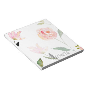 Bloc-note Bonjour belle aquarelle Floral