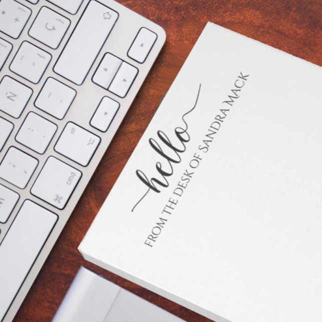 Bloc-note Bonjour Jote Typographie Rétro Bonjour (Créateur téléchargé)