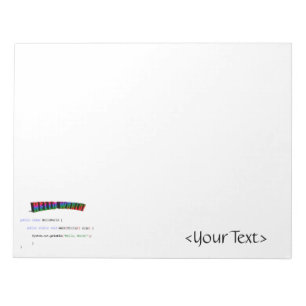 Bloc-note Bonjour World geek saluant Java