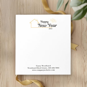 Bloc-note Bonne Année Budget promotionnel pour l'immobilie