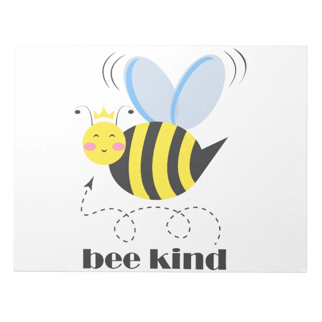 Bloc-note Bonne princesse d'abeille avec couronne et slogan  (Devant)