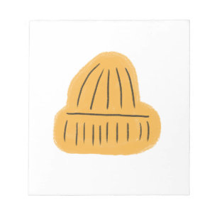 Bloc-note Bonnet Cozy Jaune Doré Cadeau d'Hiver