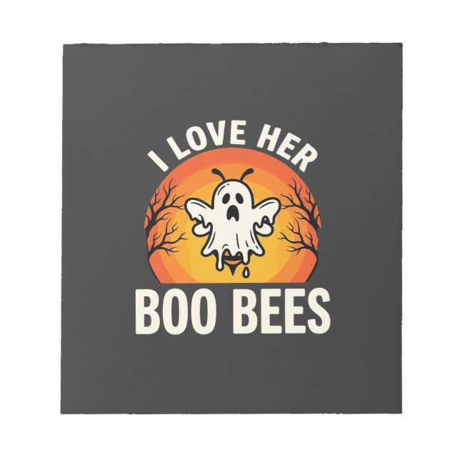 Bloc-note Boo Bees Halloween Ghost Bee Drôle Design_1 (Devant)