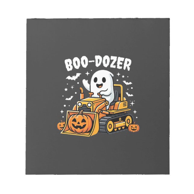 Bloc-note Boo Dozer Halloween Ghost Bulldozer_1 (Devant)