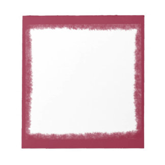 Bloc-note Bordure aquarelle rouge élégante