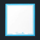 Bloc-note Bordure couleur minimale Nom personnalisé<br><div class="desc">Conception simple et élégante d'un bloc-notes personnalisé. Facile à utiliser modèle. Il suffit de taper votre propre nom pour en faire le vôtre. Deux Carré design de style Bordure avec d'autres couleurs disponibles. Idéal pour les bureaux personnalisés,  l'école ou la papeterie personnelle.</div>