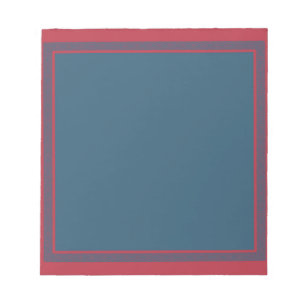 Bloc-note Bordure géométrique marine et rouge