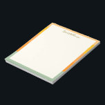 Bloc-note Bordure moderne élégante de la taille de corail pe<br><div class="desc">Bloc-notes élégant et moderne,  avec bordure en corail</div>