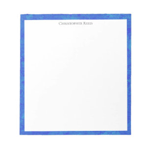 Bloc-note Bordure toile bleu cobalt moucheté