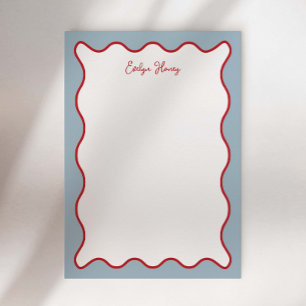 Bloc-note Bordure Zigzag Ondulée Vibrante Colorée