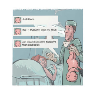 Bloc-note Born To Tweet Funny Cartoon