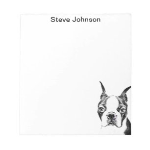 Bloc-note Boston Terrier