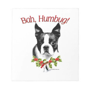 Bloc-note Boston Terrier Bah Humbug