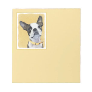 Bloc-note Boston Terrier Peinture - Cute Original Chien Art