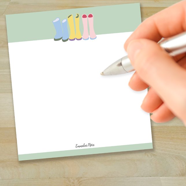 Bloc-note Bottes Spring Gardening personnalisables (Créateur téléchargé)