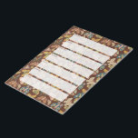 Bloc-note Bouches d'art populaire, papillons Planificateur h<br><div class="desc">Restez organisé en style avec ce bloc-notes hebdomadaire de planificateur. Chaque feuille comporte sept boîtes, une par jour de la semaine, afin que vous puissiez suivre les événements prévus. Le joli coussin est orné d'un arrière - plan d'illustrations de papillons de nuit de style art folklorique aux couleurs terreuses contre...</div>