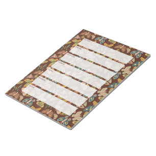 Bloc-note Bouches d'art populaire, papillons Planificateur h