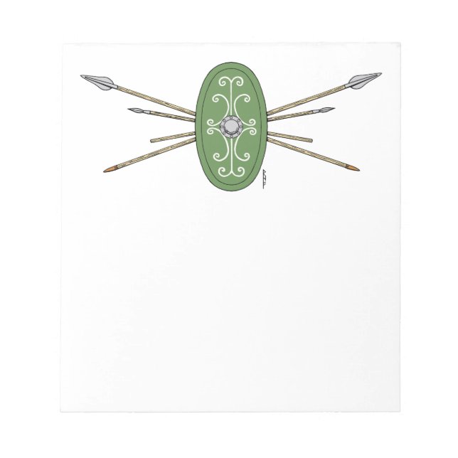 Bloc-note Bouclier celtique antique et oreilles (Devant)