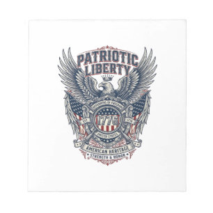Bloc-note Bouclier de bataille patriotique Symbole inspiré d