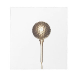 Bloc-note Boule de golf Gold et tee