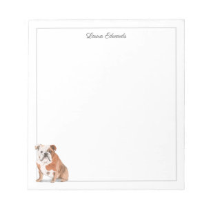 Bloc-note Bouledogue anglais gris Border