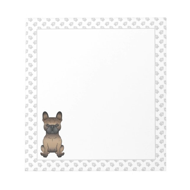 Bloc-note Bouledogue français bringé / Frenchie Chien mignon (Devant)