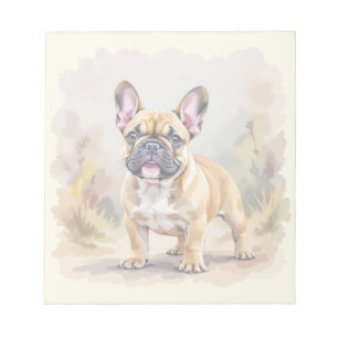 Bloc-note Bouledogue français couleur fauve marron Chien fre
