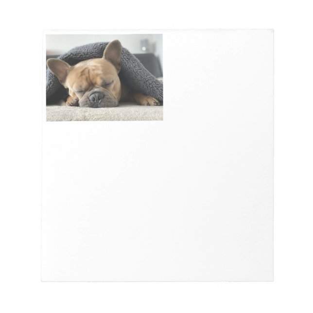 Bloc-note bouledogue français sous la couverture  (Devant)