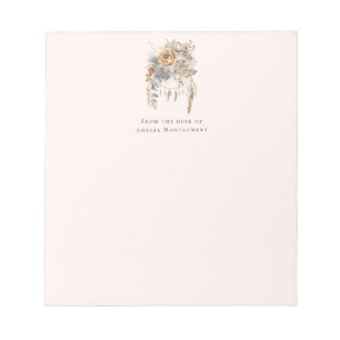 Bloc-note Bouquet de fleurs Boho et Dreamcatcher