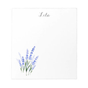 Bloc-note Bouquet de lavande aquarelle