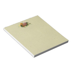 Bloc-note Bouquet de pensées vintage