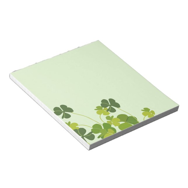 Bloc-note Bouquet de trèfle, jour de la saint patrick (Incliné)