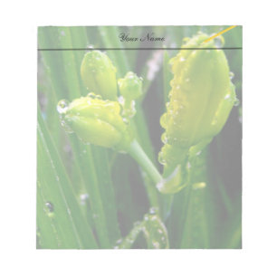 Bloc-note bourgeons verts printaniers