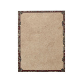 Bloc-note Bourgogne Antique Cadre chic Et Parchemin Vintage