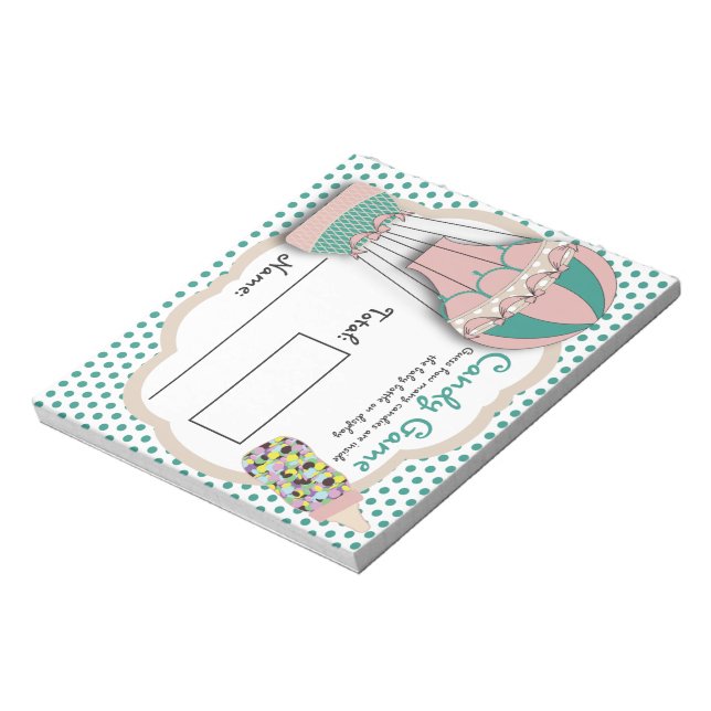 Bloc-note Bouteille de bonbon Guesser Jeu, M&M, Ballon à air (Tourné)