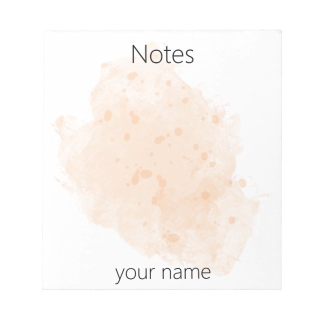 Bloc-note Bouteille de peinture à l'aquarelle dans le corail (Devant)