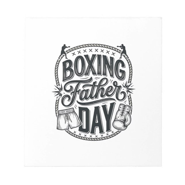 Bloc-note Boxing Father Day Vintage Engraving Shirt Design_1 (Devant)