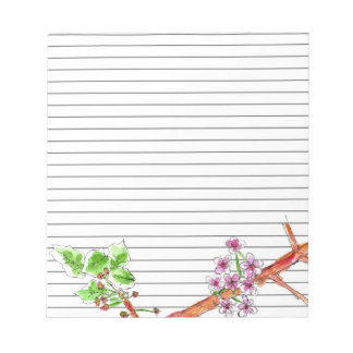 Bloc-note Branche de l'arbre en fleurs de cerisier