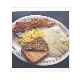 Bloc-note Breakfast Time - Bacon Eggs Toast Grits