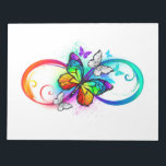 Bloc-note Bright infinity with rainbow butterfly<br><div class="desc">multicolor,  bright,  symbole of infinity with rainbow,  detailed butterfly monarch. Rainbow butterfly. Rainbow infinity.</div>