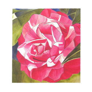 Bloc-note Bright pink Camellia watercolor art flower