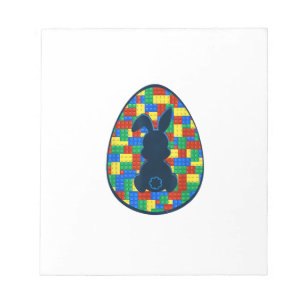 Bloc-note Briques de construction Lapin de Pâques Garçons Fi