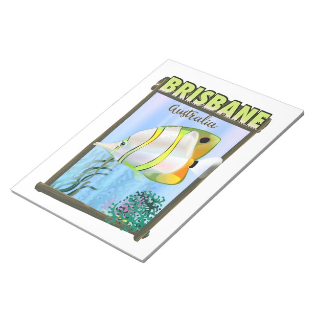 Bloc-note Brisbane Australie poster de voyage tropical (Incliné)